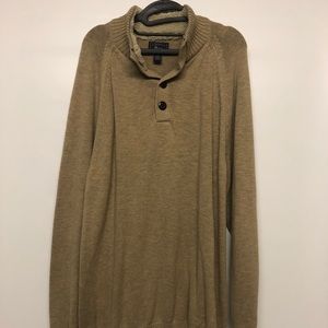GH Bass Sweater Pullover Long Sleeve Fur Collar XL